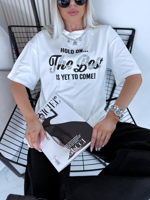 OVERSIZE T-krekls "THE BEST" - BALTS